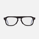 An image of the GR14 Aviator Opticals in Black frame frontal view with arms open