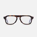 An image of the GR14 Aviator Opticals in Multi Havana frame frontal view with arms open