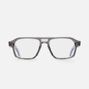 An image of the GR15 Aviator Opticals in Grey on Granny Chic frame frontal view with arms open