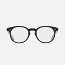 An image of the GR16 Round Opticals in Black frame frontal view with arms open