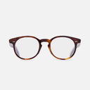An image of the GR16 Round Opticals in Havana frame frontal view with arms open