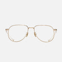 An image of the Pembroke 1429 Aviator Opticals in Gold frame frontal view with arms open