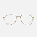 An image of the Pembroke 1429 Aviator Opticals in Silver/Gold frame frontal view with arms open