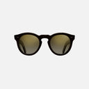 An image of the 0734V2 Kingsman Round Sunglasses in Black on Camo frame frontal view with arms open