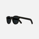 An image of the 0734V2 Kingsman Round Sunglasses in Matt Black frame side view with arms open