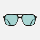 An image of the 1394 Aviator Sunglasses in Black frame frontal view with arms open