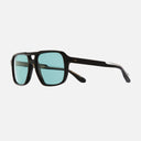 An image of the 1394 Aviator Sunglasses in Black frame side view with arms open