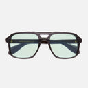An image of the 1394 Aviator Sunglasses Dark Grey frame frontal view with arms closed