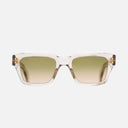 An image of the 1432 Square Sunglasses in Sand Crystal frame frontal view with arms open