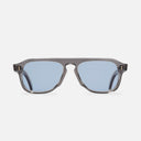 An image of the GR14 Aviator Sunglasses in Grey on Granny Chic frame frontal view with arms open