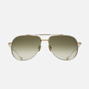 An image of the Sloane 1423 Aviator Sunglasses in Silver/Gold frame frontal view with arms open