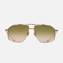 An image of the Kensington 1424 Aviator Sunglasses in Jewel Gold/Gun Metal frame frontal view with arms open