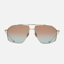 An image of the Kensington 1424 Aviator Sunglasses in Silver/Gold frame frontal view with arms open