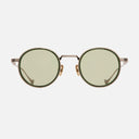 An image of the Cutler and Gross Brompton 1438 in Antique Green/Silver frame frontal view in white background.