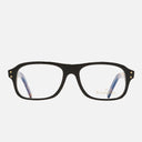 An image of the 0847 Kingsman Aviator Opticals in Black on Vintage Havana frame frontal view with arms open