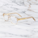An image of the 0847 Kingsman Aviator Opticals in Granny Chic frame side view with arms open marble background