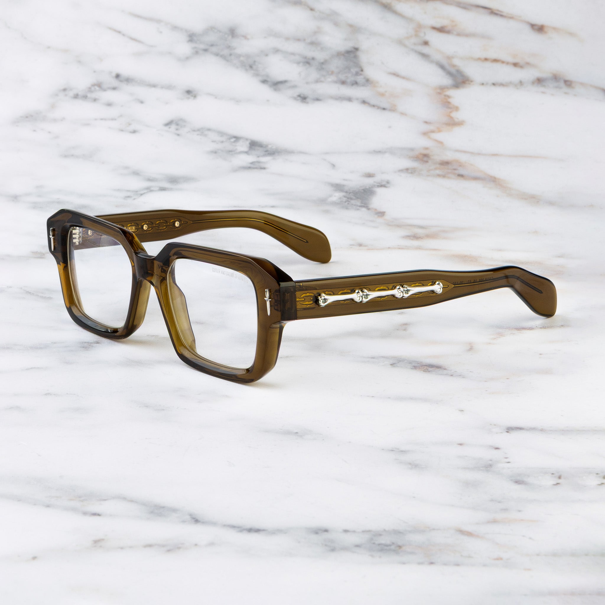 The Great Frog Frog Bones Link Square Optical Glasses| Cutler and