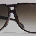 An 360 video of the Cutler and Gross 9782 Aviator Sunglasses in Dark Havana with arms open