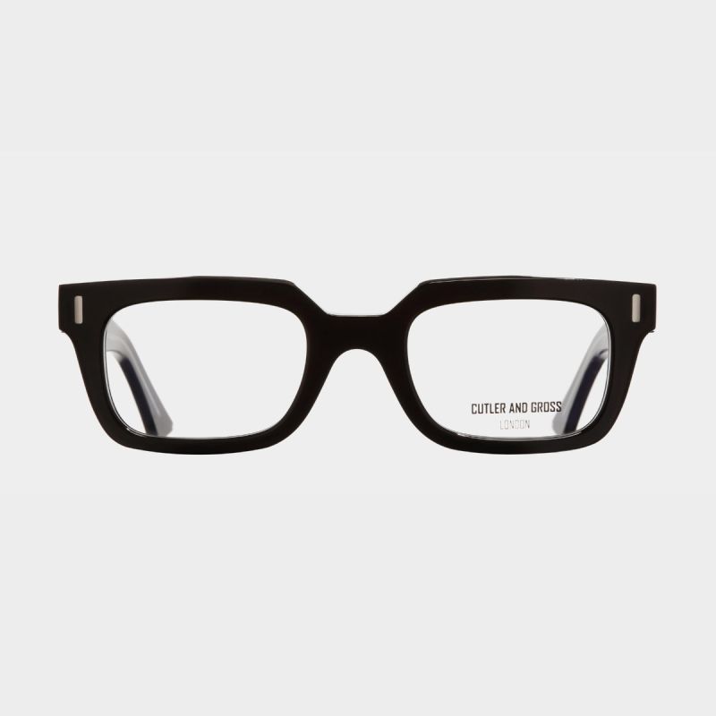 1306 Optical Rectangle Glasses-Black