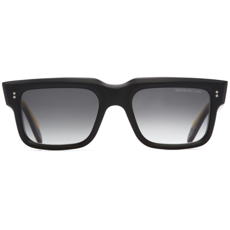 1403 Square Sunglasses-Black Matt on Shiny Yellow