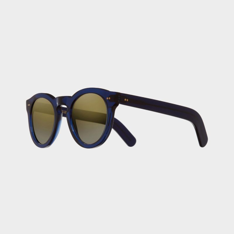0734V2 Round Sunglasses (Small)-Classic Navy Blue