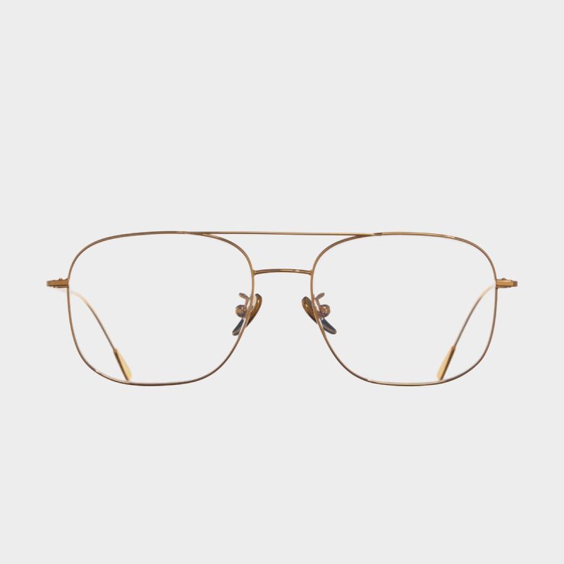 1267 Optical Square Glasses-Gold Plated