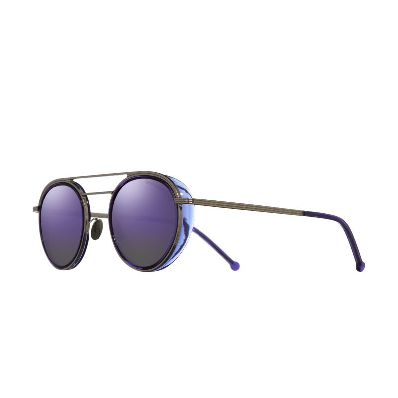 1270 Round Sunglasses (Large)-Ultraviolet