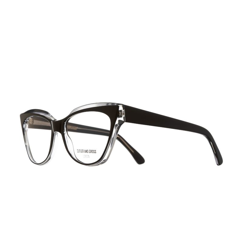 1288 Optical Cat-Eye Glasses-Black on Crystal
