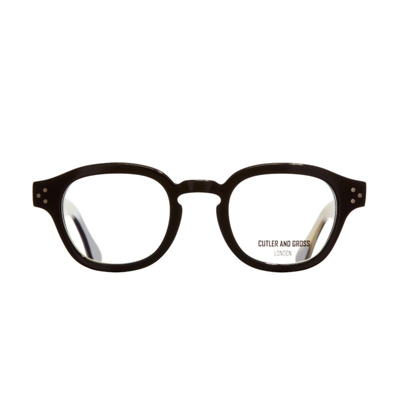 1290 Optical Square Glasses-Black on Grey Horn