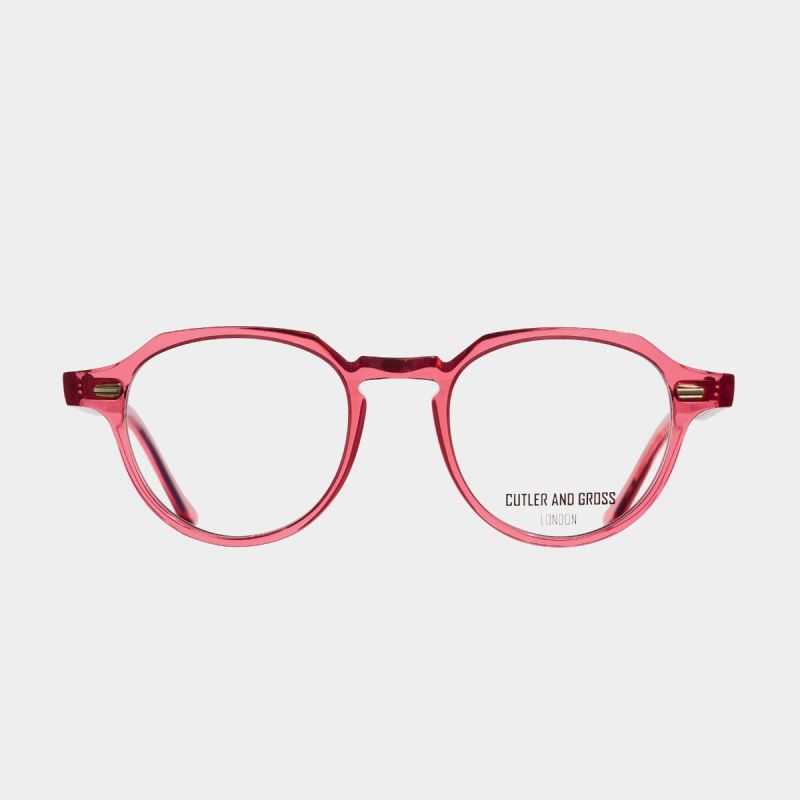 1313 Optical Round Glasses (Small)-Ruby Red