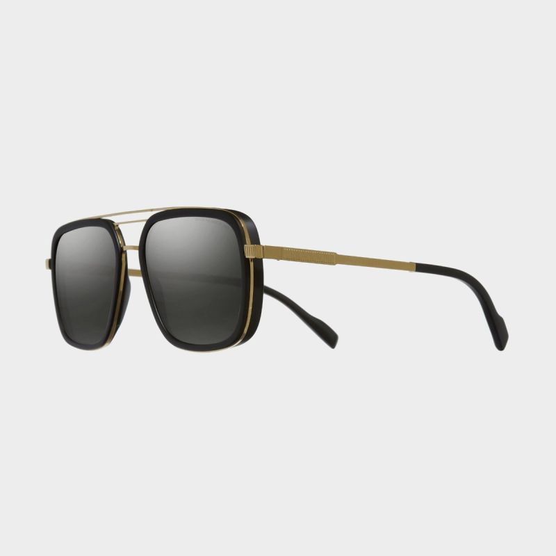 1324 Square Sunglasses-Matt Black