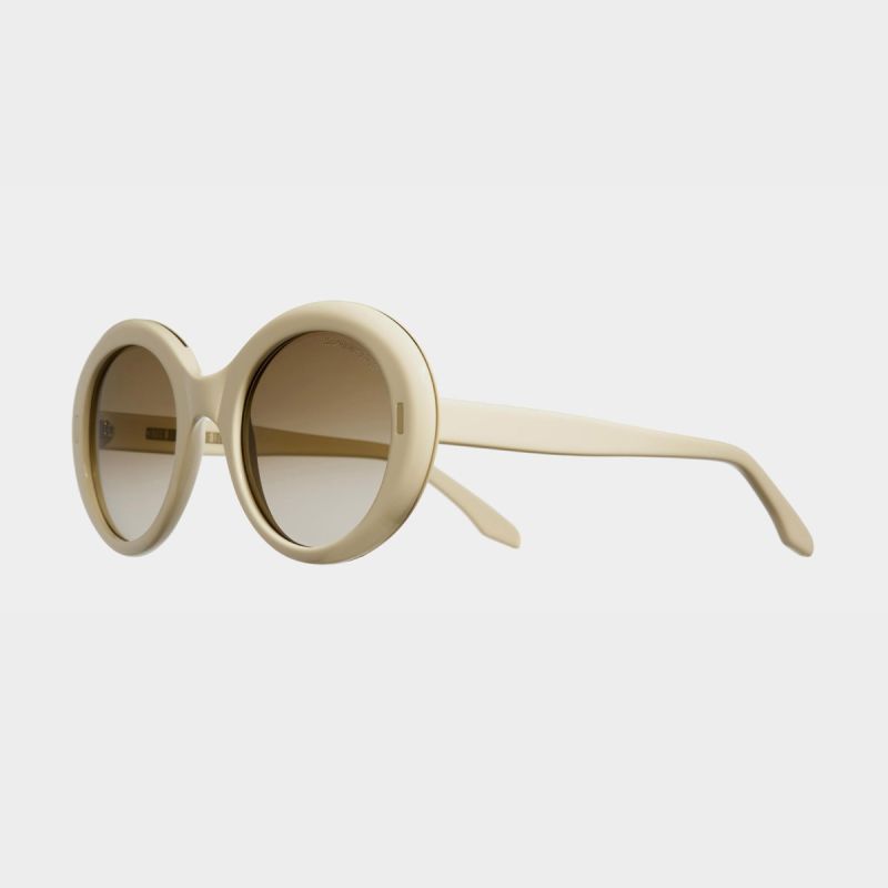 1327 Oversize Round Sunglasses-Cream