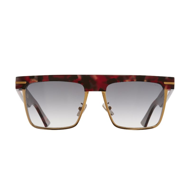 1359 D-Frame Sunglasses-Crimson