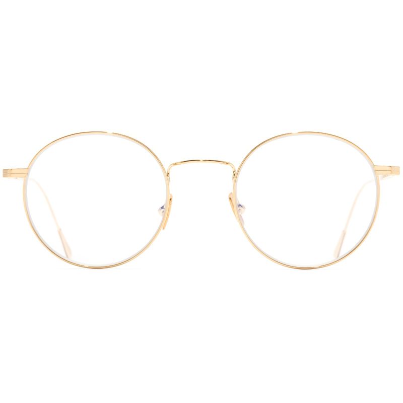 0001 Round Optical Glasses-Gold 18K