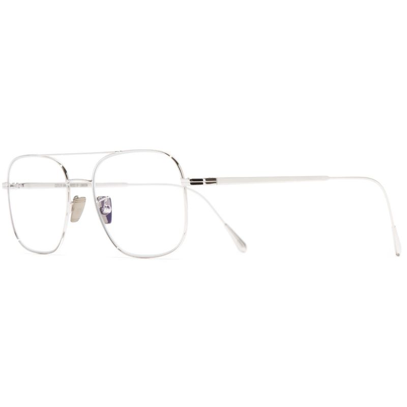 0003 Aviator Optical Glasses-18K White Gold Rhodium 