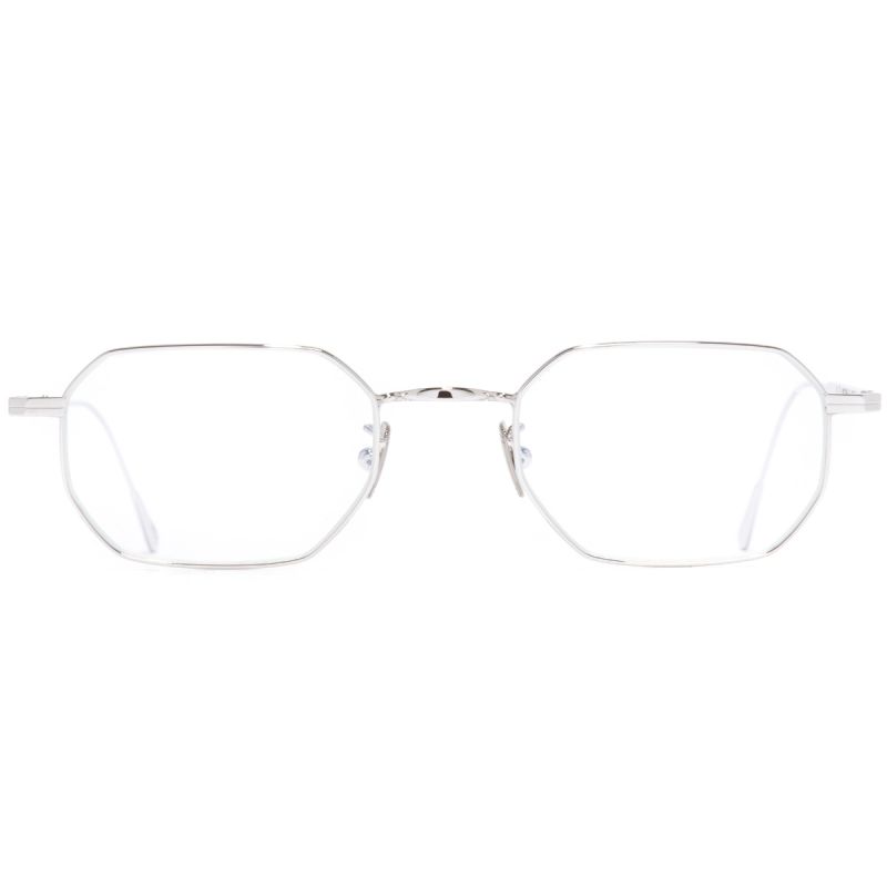 0005 Round Optical Glasses-White Gold Rhodium 18K