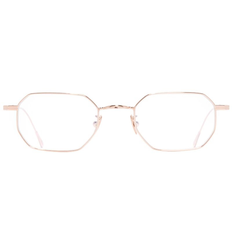 0005 Round Optical Glasses-Rose Gold 18K
