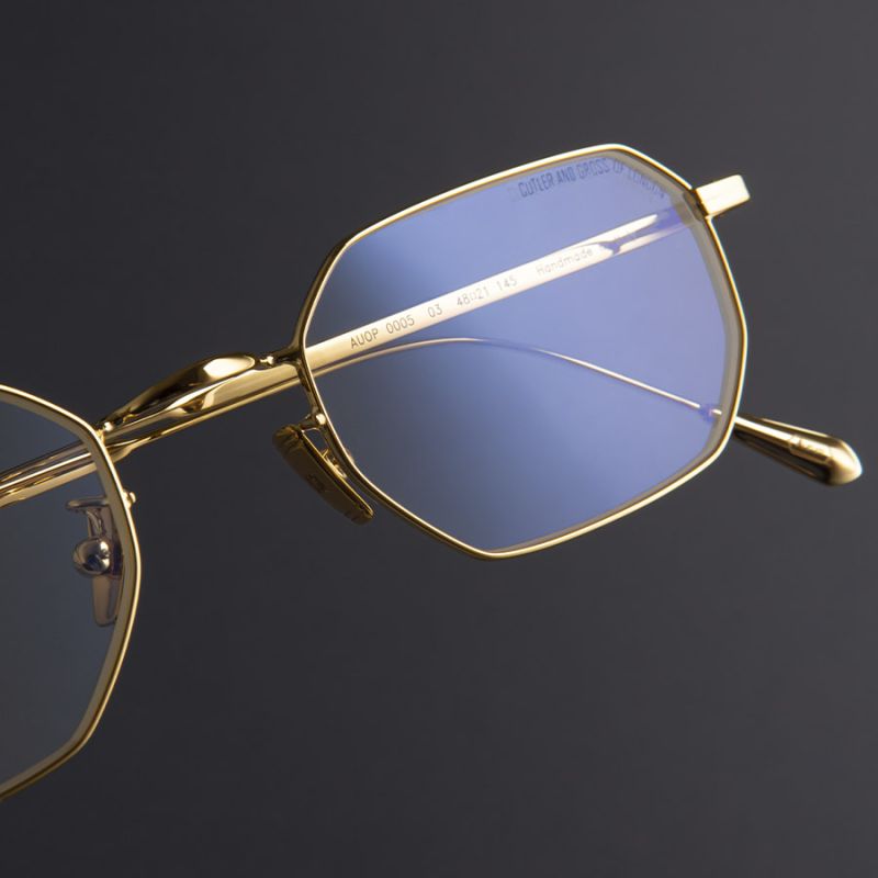 0005 Round Optical Glasses-Gold 18K