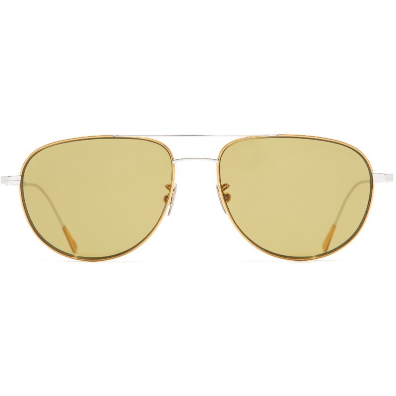0002 Aviator Sunglasses-Yellow Gold 24K + Rhodium 18K