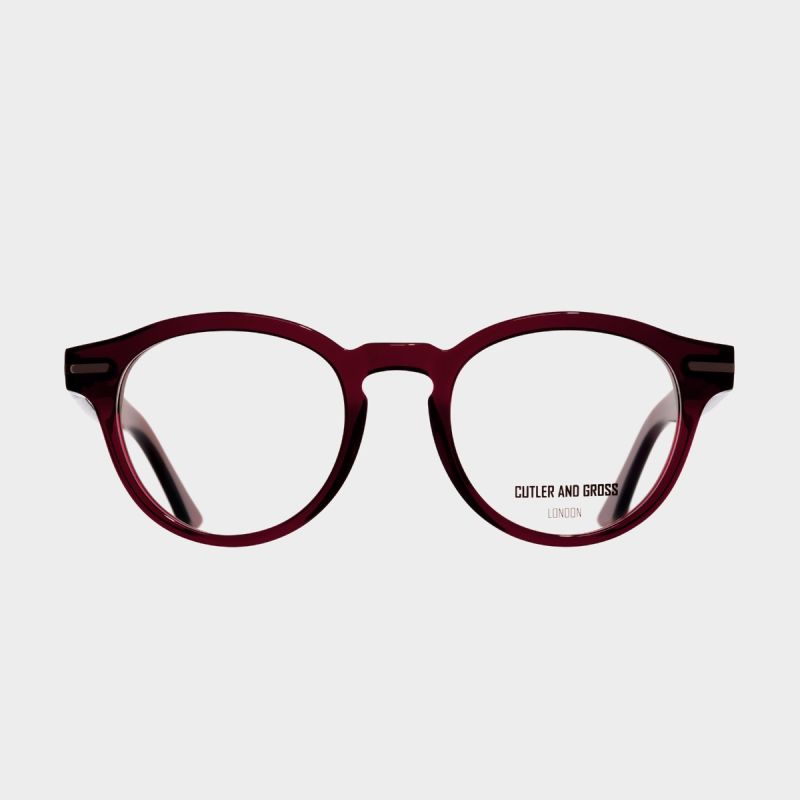 1338 Optical Round Glasses-Bordeaux Red