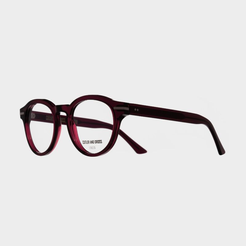 1338 Optical Round Glasses-Bordeaux Red