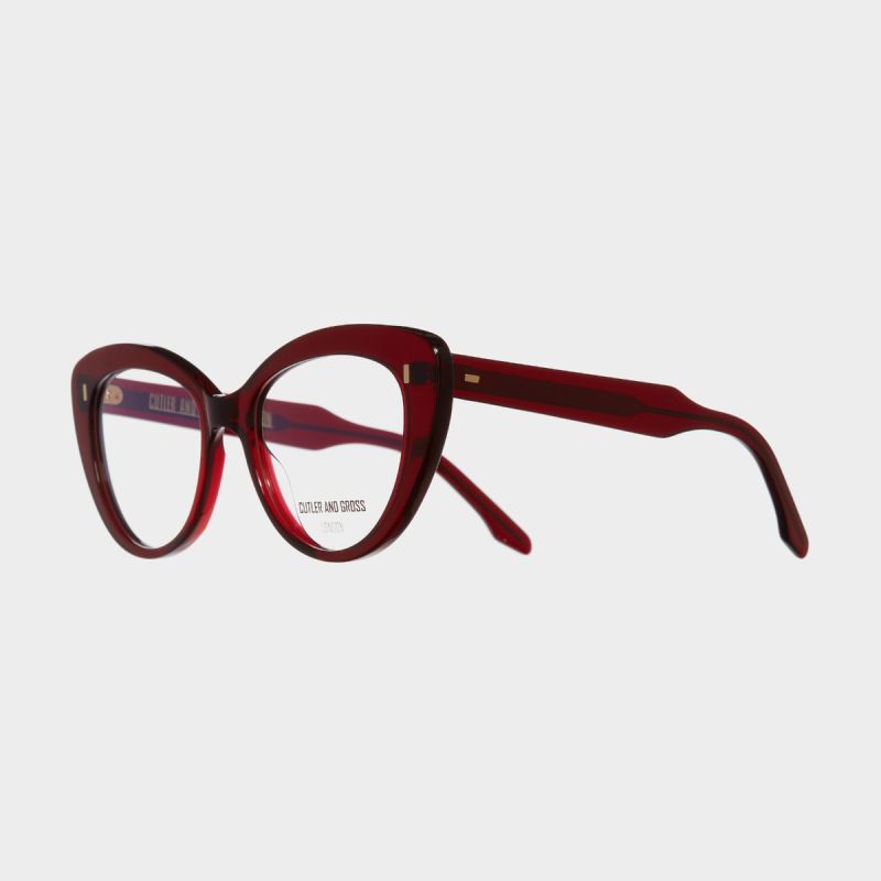 1350 Optical Cat-Eye Glasses (Small)-Bordeaux Red