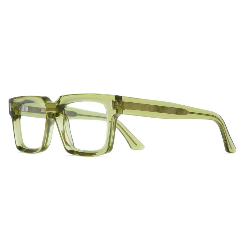 1386 Optical Square Glasses Crystal Green