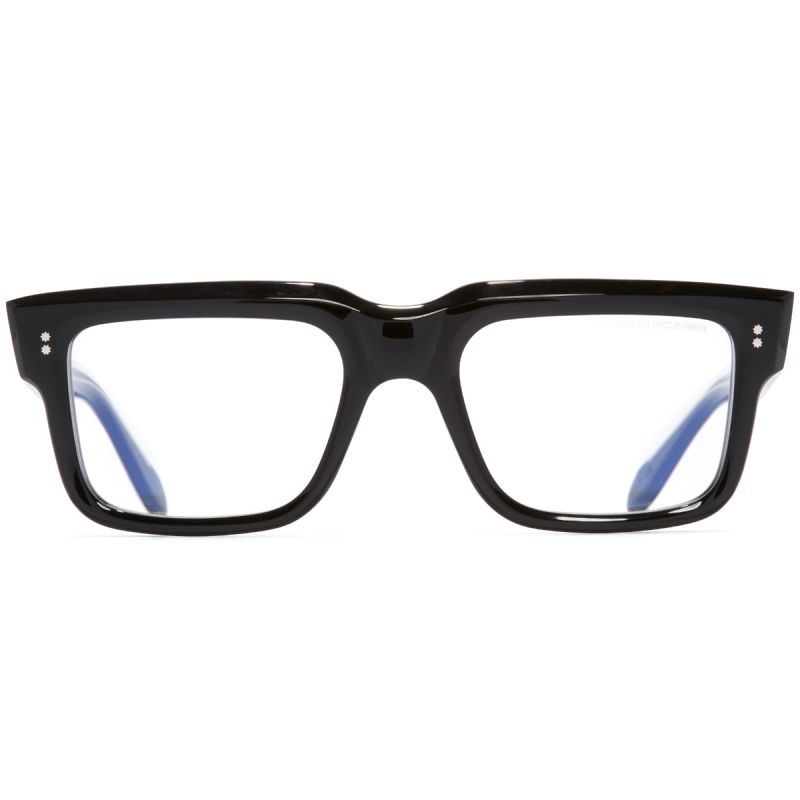 1403 Square Optical Glasses-Matt Black on Crystal