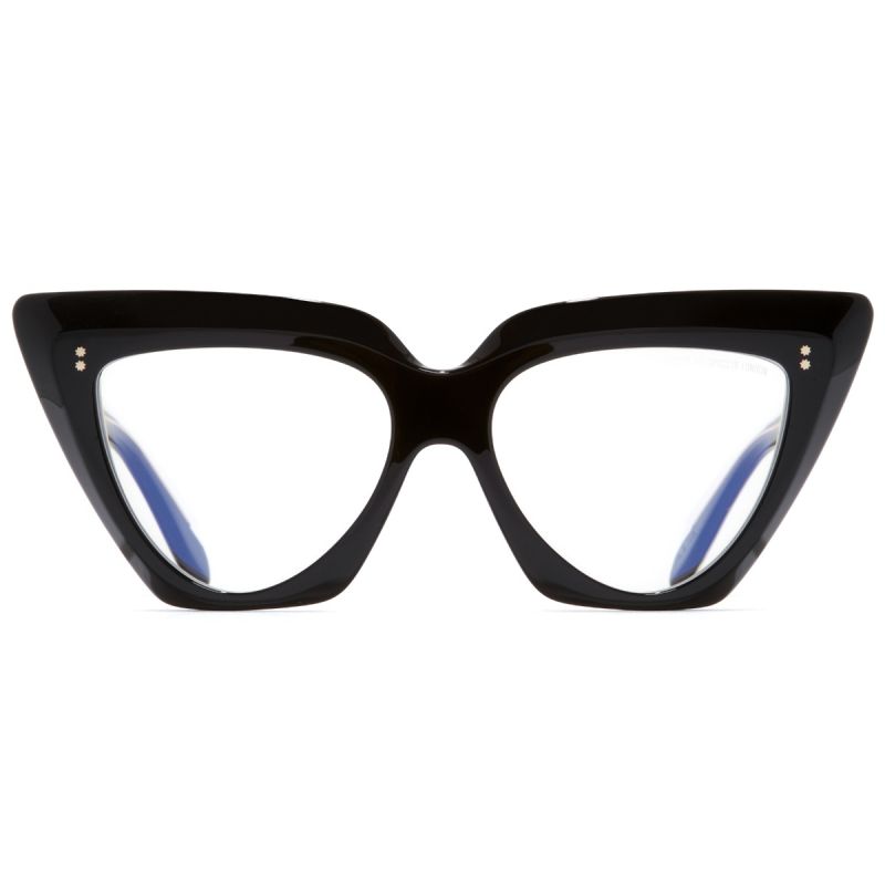 1407 Cat-Eye Optical Glasses-Black on Crystal
