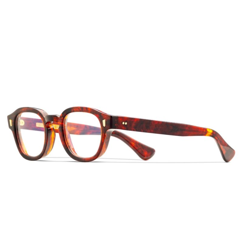9290 Optical Round Glasses-Red Havana