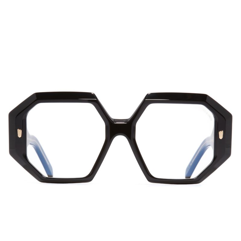 9324 Square Optical Glasses-Black on Crystal