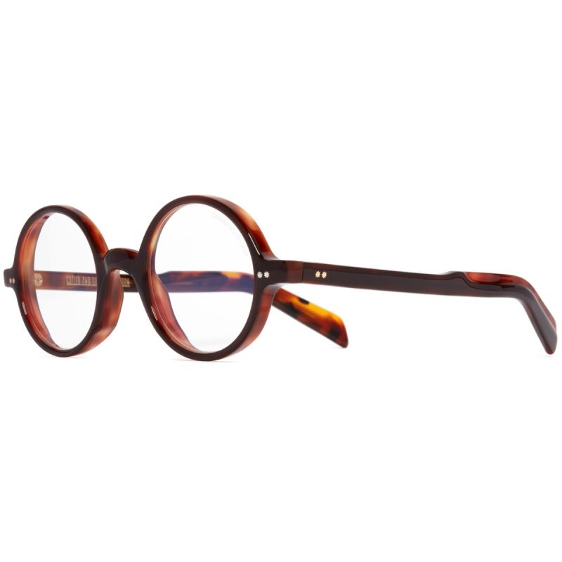 GR01 Round Optical Glasses-Multi Havana Burgundy