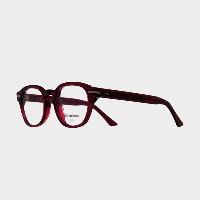 1356 Optical Round Glasses-Bordeaux Red