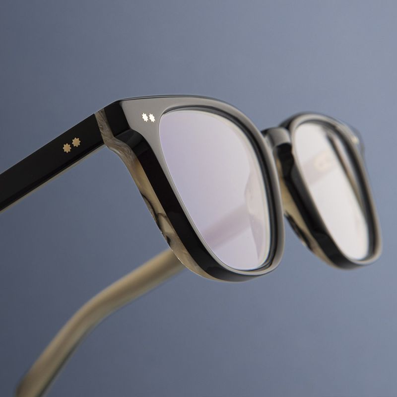 GR05 Cat Eye Optical Glasses-Black on Horn